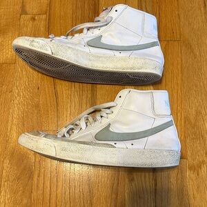 Custom White and Blue Nike Blazers size 8